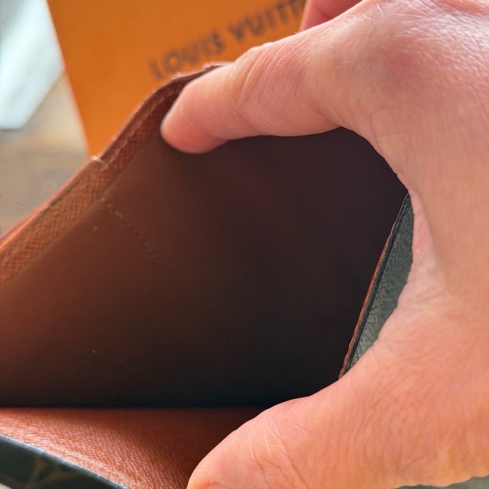 Louis Vuitton Monogram Canvas Snap Card Holder in Brown & Gold - Picture 14 of 15